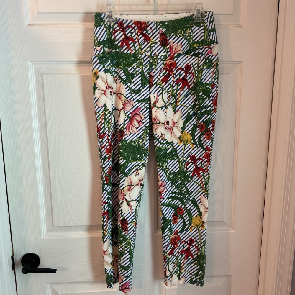 Swing Control Women's Golf Activewear Colorful Floral Print Pants Size 8